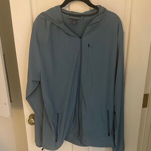 Free Fly Apparel Men's Hooded Windbreaker - Slate Blue